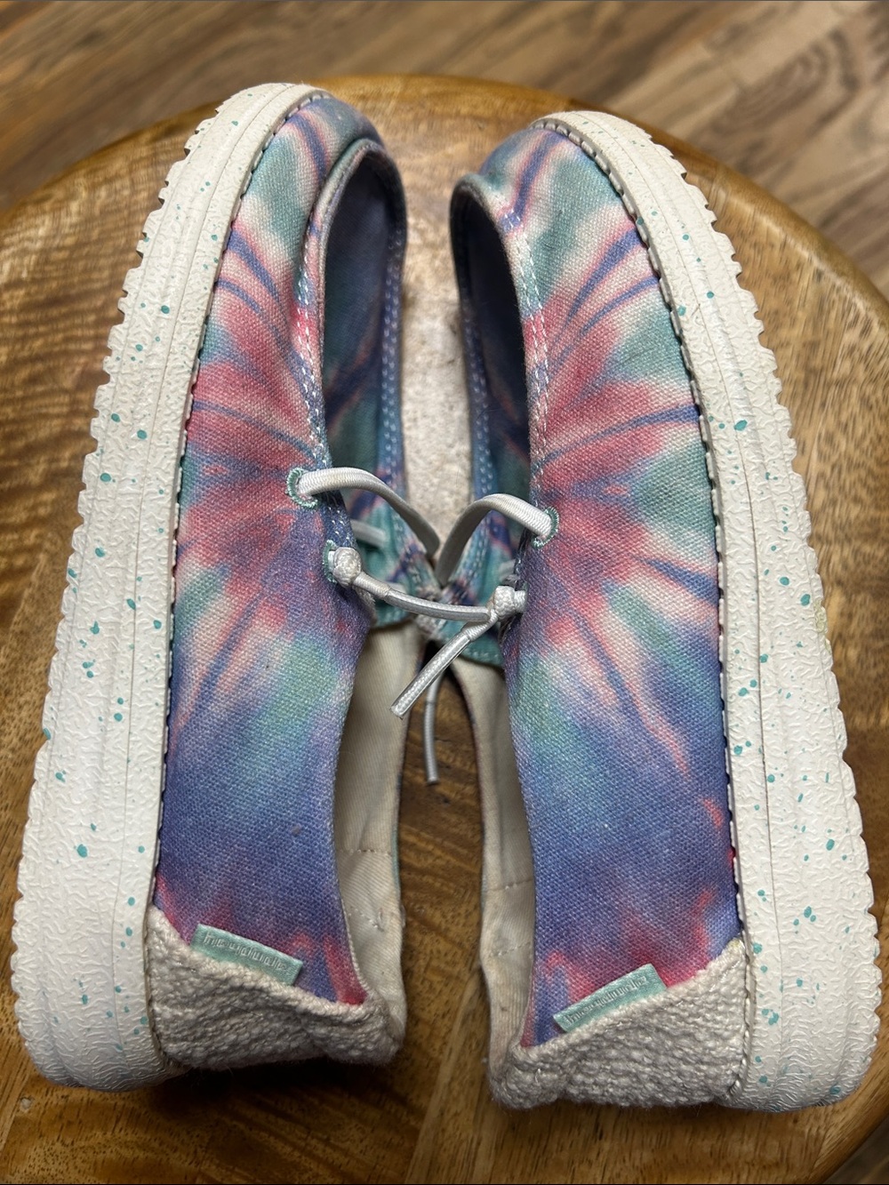 Hey Dude Kids Size 13 Tie-Dye Canvas Slip-On Shoes in Paste w/ Cream Tapestry